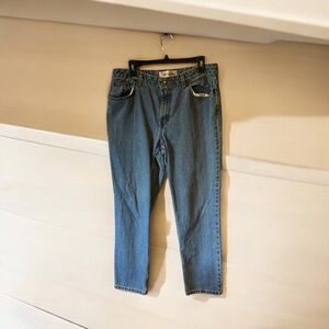 Faded glory jeans medium rise light wash watch pocket, classic cut.